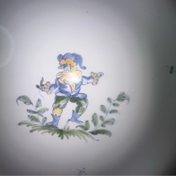 Atelier de Segnies France The Best of Both Worlds Ceramic Handpainted Plate